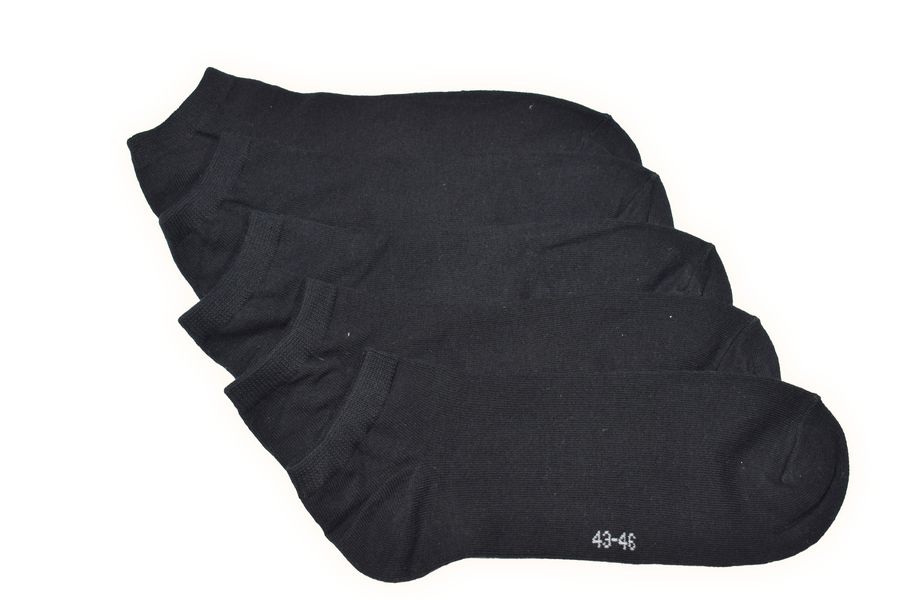 5 pairs of men's low-cut socks - black