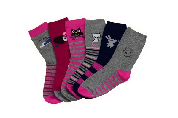 6 pairs of children's socks for girls - lux