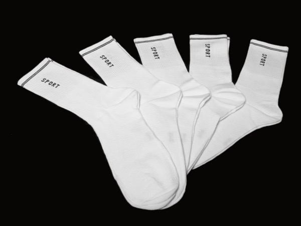 5 pairs of men's socks - white, BAMBOO, sport