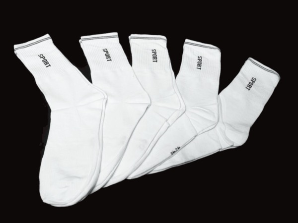 5 pairs of men's socks - white, sport