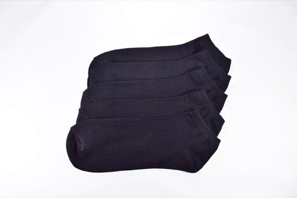 5 pairs of women's low-cut socks - black, classic low-cut