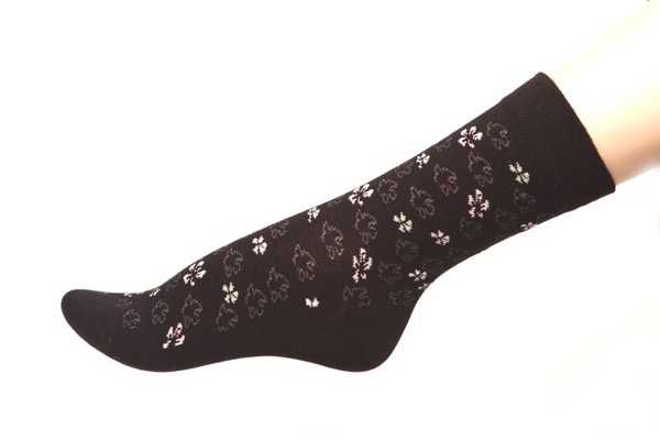 5 Paar Damensocken - Blumen