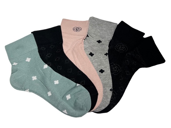 6 pairs of women's socks - LIGHT ELASTIC, BAMBOO, mid-height, THIN