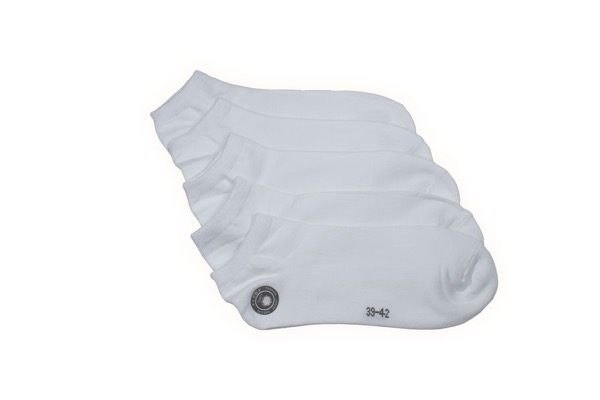 5 pairs of men's low-cut socks - white